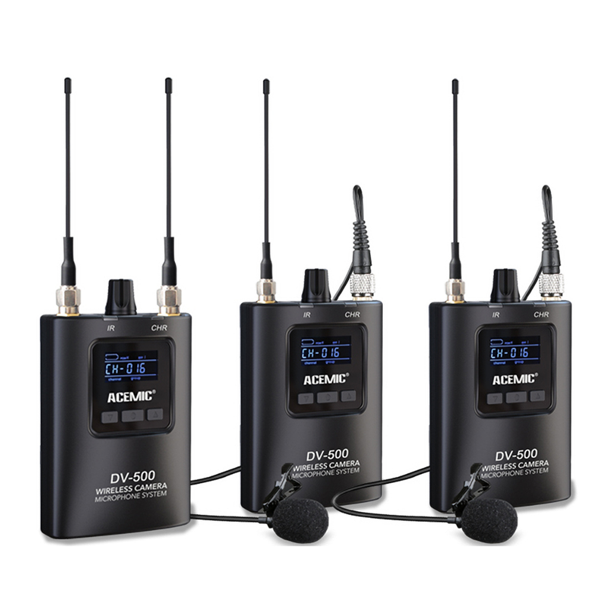 DV-500Dual Wireless Camera Microphone Dual Channel