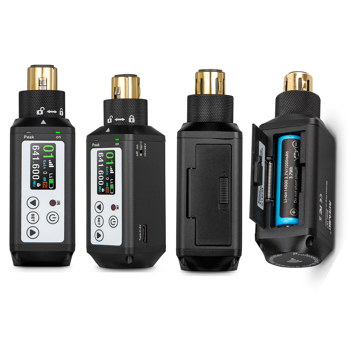 RT-1 Plug-On UHF XLR Wireless Microphone Adapter